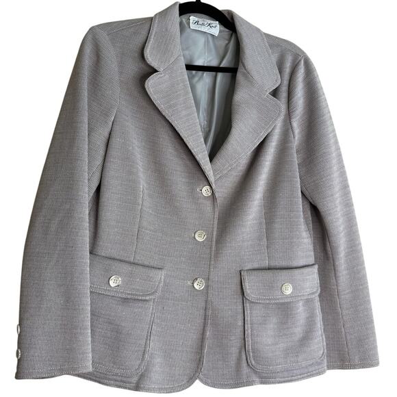 VTG Butte Knit Blazer Jacket Women Large Knit Business Cozy Neutral Minimalistic - Picture 1 of 14